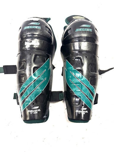 Used Bauer IMPACT Senior Shin Guards Black 13" 11860-S000297388