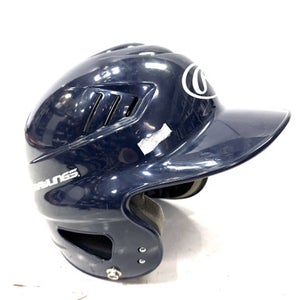 Used Rawlings 6 1/4 - 6 7/8 Batting Helmet No Mask Navy Blue One Size 11860-S000299057