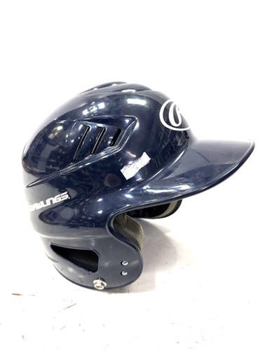 Used Rawlings 6 1/4 - 6 7/8 Batting Helmet No Mask Navy Blue One Size 11860-S000299057