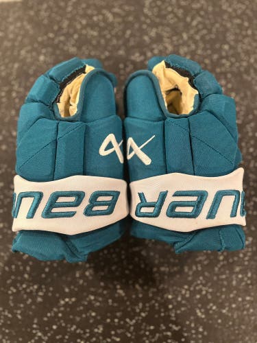 San Jose Sharks Bauer  Hyperlite Gloves 14" Pro Stock