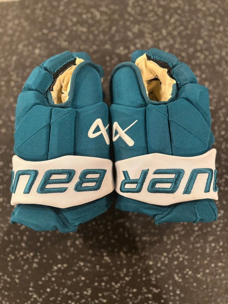 San Jose Sharks Bauer  Hyperlite Gloves 14" Pro Stock