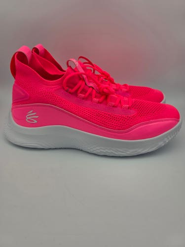 NEW Under Armour Curry 8 ‘Team Pink’ White Basketball Shoes 3024785-606 Size 15