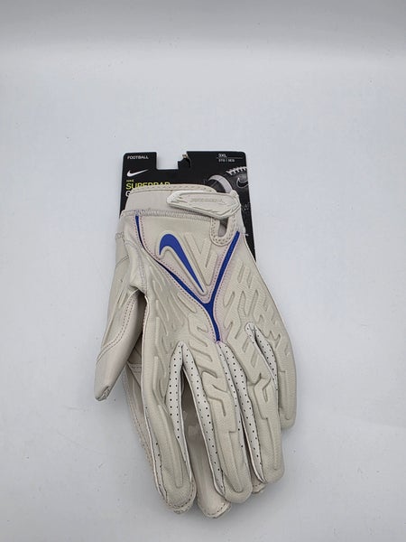 Nike Superbad 6.0 Padded Football Gloves Men Size 3XL DX4520-013 Almond / Blue