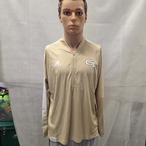 NWT Georgia Tech Yellow Jackets Adidas Prime Blue 1/4 Zip Jacket M NCAA
