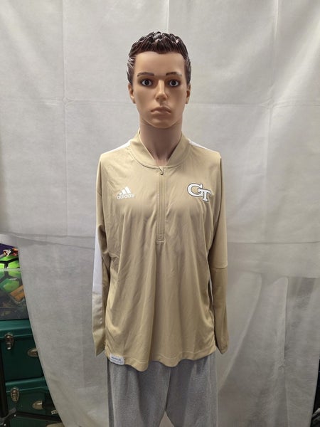 NWT Georgia Tech Yellow Jackets Adidas Prime Blue 1/4 Zip Jacket M NCAA