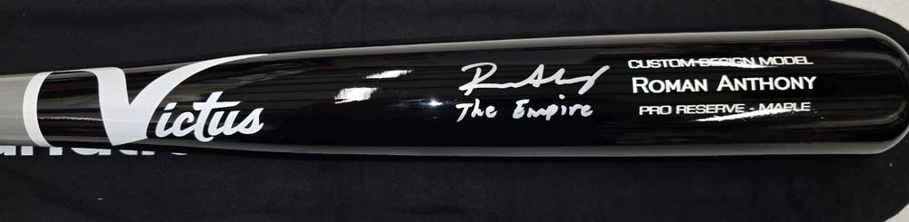 Red Sox ROMAN ANTHONY Autographed "The Empire" SIGNED Victus Game Model Bat
