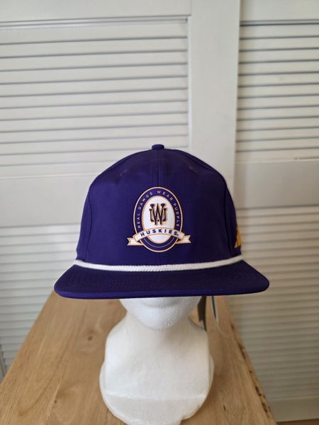 NWT Washington Huskies Leather Strapback Adidas Golf Hat NCAA