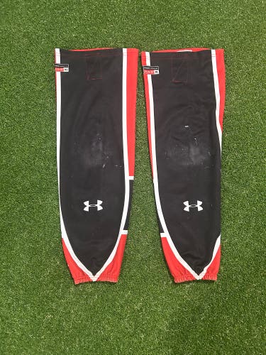 Red Black Senior XL Under Armour Socks (Used)