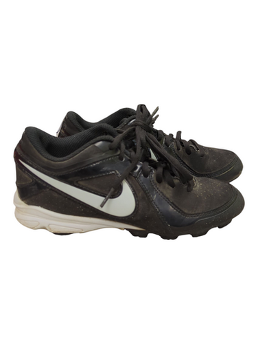 Used Nike POWER CHANNEL 535597-010 BLK/WHT BB/SB Cleats Black And White Junior 03 11862-S000091259