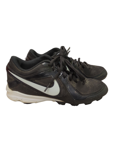 Used Nike POWER CHANNEL 535597-010 BLK/WHT BB/SB Cleats Black And White Junior 03 11862-S000091259