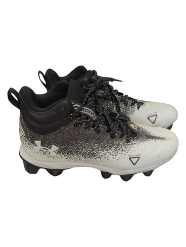 Used Under Armour 4211195775 WHT/BLK CLEAT BB/SB Cleats White And Black Junior 03.5 11862-S000091258