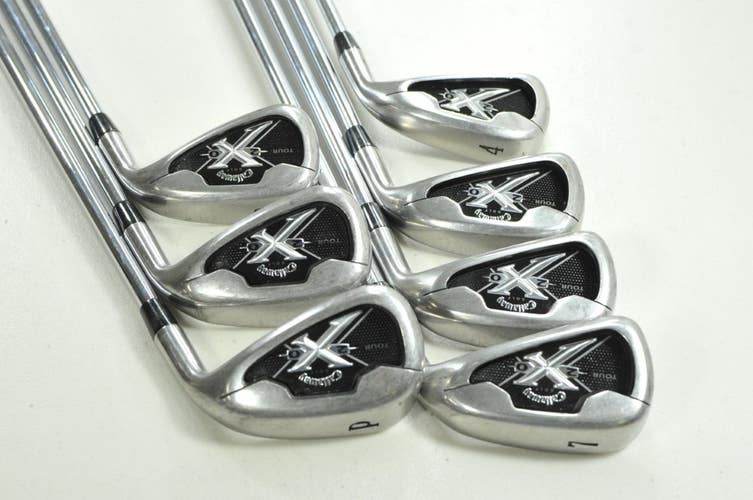 Callaway X-20 Tour 4-PW Iron Set Stiff Flex RH Rifle Flighted 6.0 Steel # 204086