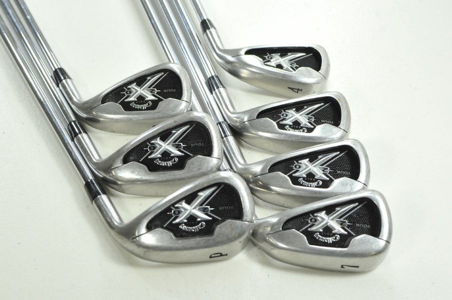 Callaway X-20 Tour 4-PW Iron Set Stiff Flex RH Rifle Flighted 6.0 Steel # 204086