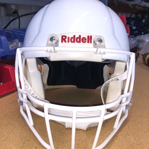 USED RIDDELL SPEED ADULT HELMET - LARGE - METALLIC WHITE