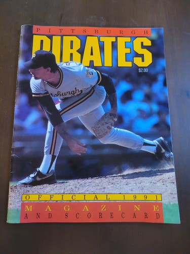 Vintage Pittsburgh Pirates Official 1991 Magazine and Scorecard