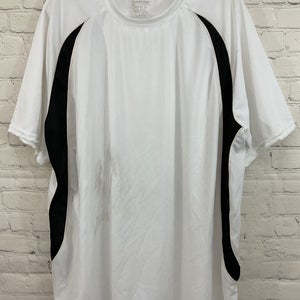 High Five 65378 Adult's 100% Polyester Athletic Soccer Shirt White Black XL