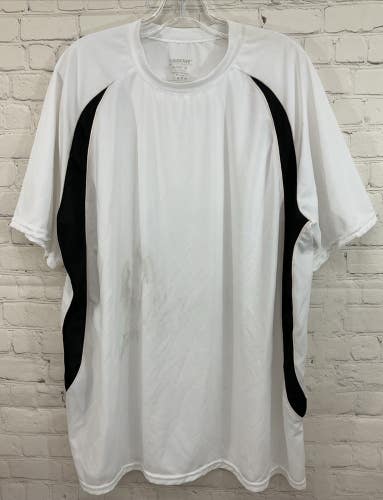 High Five 65378 Adult's 100% Polyester Athletic Soccer Shirt White Black XL