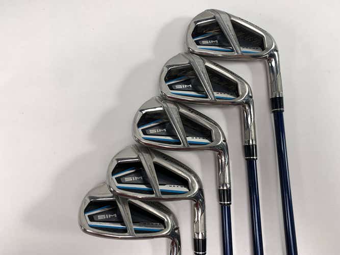 TaylorMade SIM MAX Iron Set 6-9+AW Fujikura Ventus Blue 6R Regular RH +1''