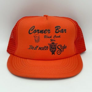 Vintage Heilemans Old Style Beer Trucker Hat Wisconsin Corner Bar Cap