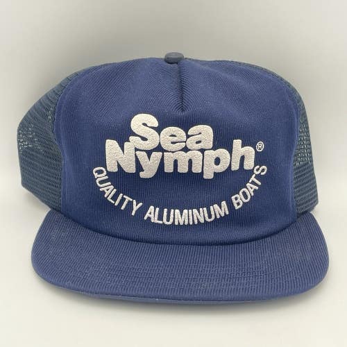 Vintage Sea Nymph Quality Aluminum Boats Snapback Trucker Hat Cap RARE 1980s