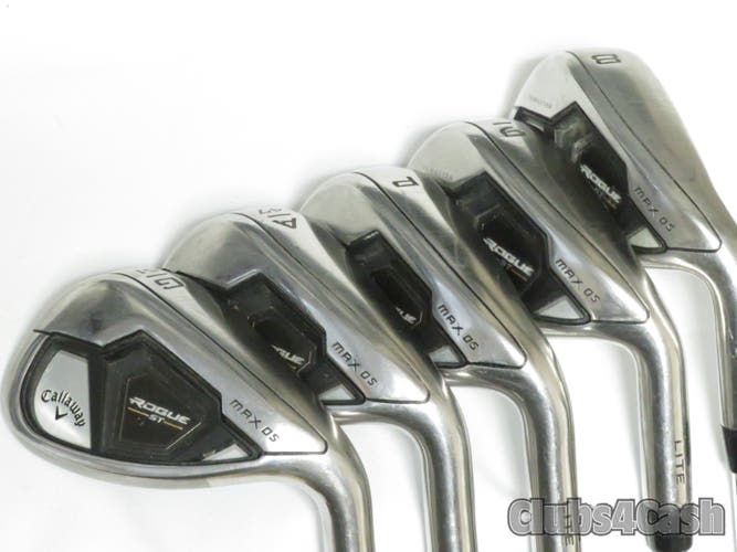 Callaway Rogue ST MAX OS Irons True Temper Elevate MPH 85 Regular 8-P+ 47° & 51°