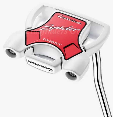 NEW TaylorMade 2024 Spider Ghost White 35" Double-Bend Mallet Putter W/ HC