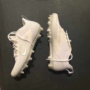 White Unisex Size M 9.5 (W 10.5) Adult Nike Alpha Huarache 8 Elite Low Top Molded Cleats (New)