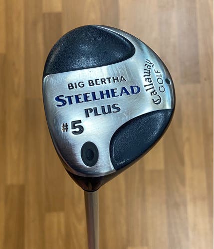 Callaway Big Bertha Steel Head Plus #5 Left Hand Fairway Wood Regular Flex 5 Wood Golf Pride Grip