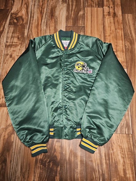 Vintage Green Bay Packers Chalk Line Satin NFL Sports Jacket Coat Size Medium
