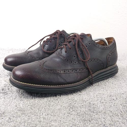 Cole Haan LunarGrand Mens Size 11.5 Shoes Brown Leather Wingtip Oxford Casual