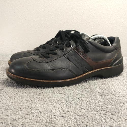 Ecco Fenn Tie Oxfords Mens Size 44 EU Shoes Brown Leather Lace Up Sneakers