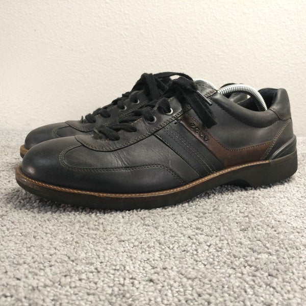Ecco Fenn Tie Oxfords Mens Size 44 EU Shoes Brown Leather Lace Up Sneakers
