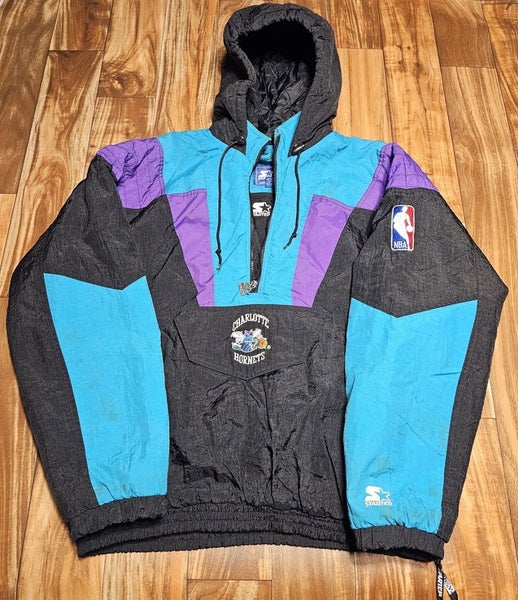 Vintage 1990's Starter Charlotte Hornets Pullover Puffer Sports Jacket Men's XL