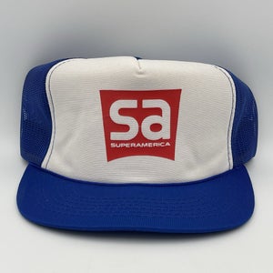 Vintage Super America Gas Station Oil Hat Trucker Cap Rare 1980s