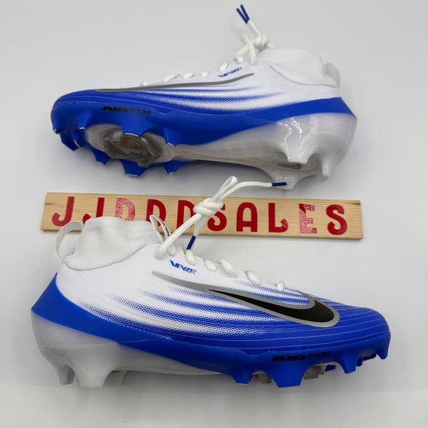 NEW Nike Air Zoom Vapor Pro 1 Football Cleats FB3298-101 Size 8.5 White Blue Nike Air Zoom Vapor Pro 1 Football Cleat White Racer Blue  main image 4