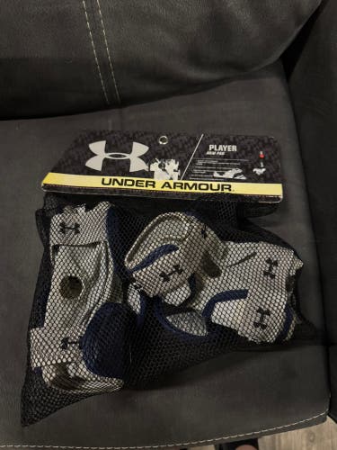 Under Armour Player Arm Pads (New) Navy/White Medium