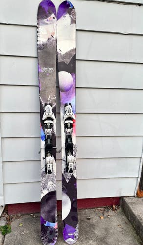 2013 Powder 180 cm Salomon Rocker2 122 Skis With Bindings (Used)