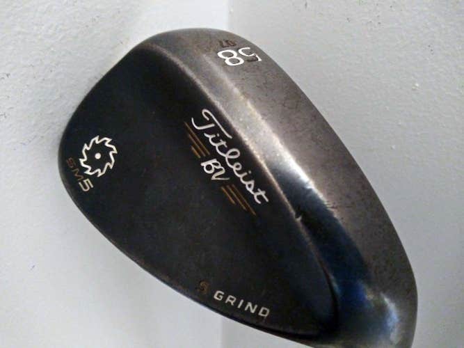 Titleist Vokey SM5 Lob Wedge 58* 07* (Raw Black, S Grind, Steel) LW