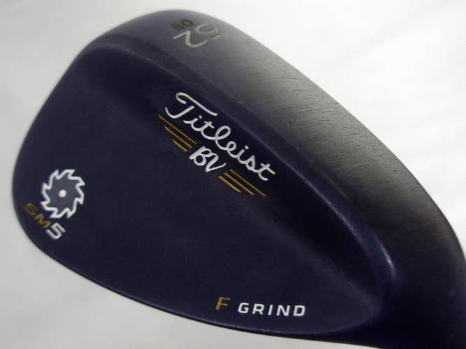 Titleist Vokey SM5 Gap Wedge 52* 08* (Raw Black, F Grind, Steel) GW