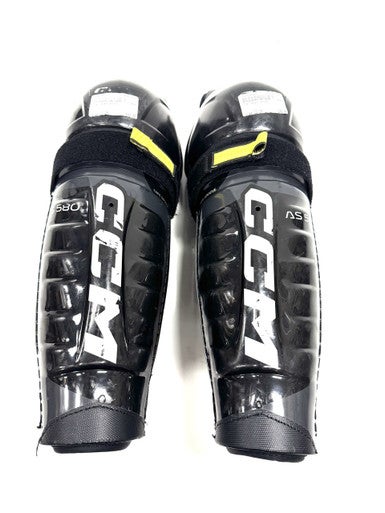 Used CCM TACKS AS580 Senior Shin Guards Black 13" 11860-S000299243