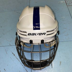 Lightly Used Pro Stock Bauer 4500 Helmet White Small