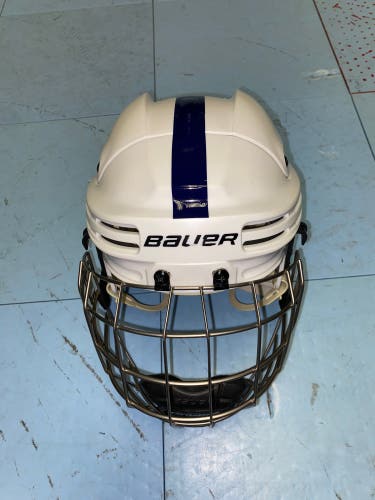Lightly Used Pro Stock Bauer 4500 Helmet White Small