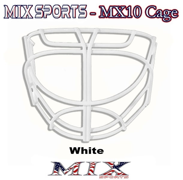 Mix Hockey - MX10 Cat Eye Goalie cage (Includes clips and screws) - WHITE -