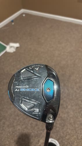 Men's 2024 Callaway Paradym Ai SMOKE Max D Right Handed Fairway Wood Regular Flex 3 Wood (Used)