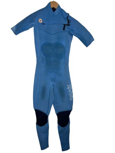 Sisstr Evolution Womens Full Wetsuit Size 4 3/2 Chest Zip Short Sleeve