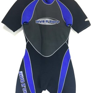 Dive N Surf Mens Spring Shorty Wetsuit Size Small S Titanium 2/2