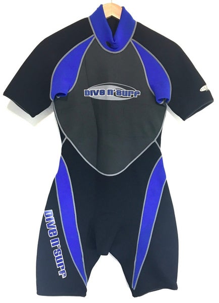 Dive N Surf Mens Spring Shorty Wetsuit Size Small S Titanium 2/2