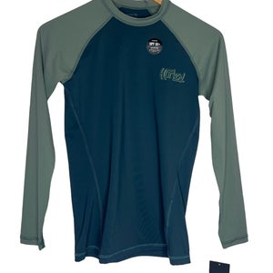 NEW Hurley Childs Rashguard Size Youth Medium Long Sleeve Surf Shirt Green