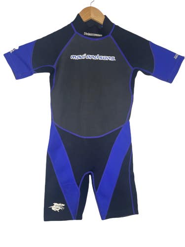 Maui & Sons Childs Shorty Spring Wetsuit Youth Size 14 Titanium 2/2