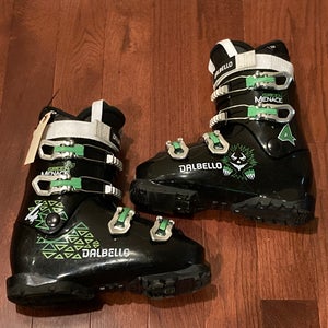 Used Kid's Dalbello Green Menace 4 Ski Boots | Mondo Size 24.5